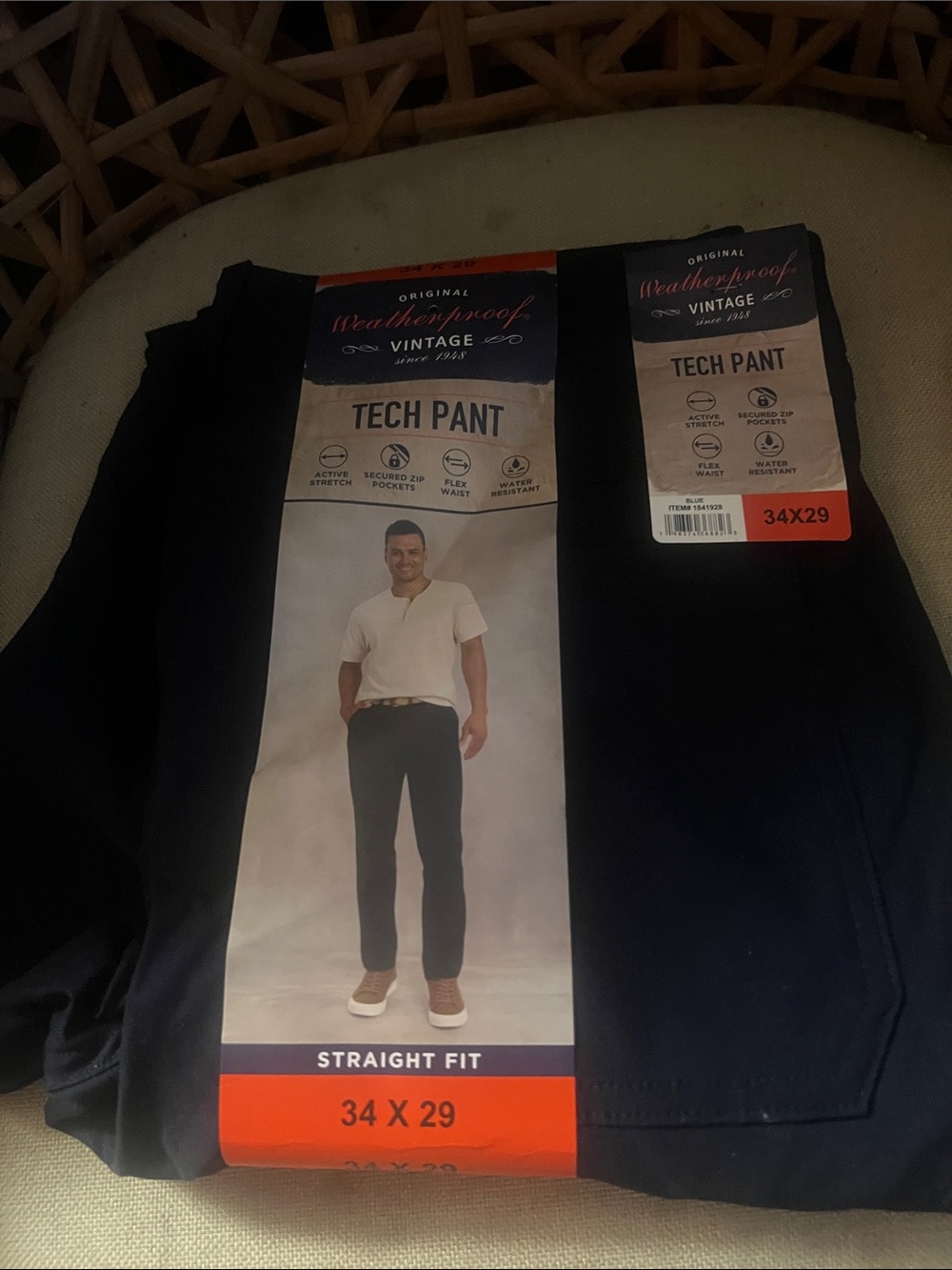 New  Original Waetherproof Vintage Mens Teach Pants 34x29 NWT